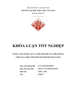 KHÓA LUẬN TỐT NGHIỆP   NÂNG CAO NĂNG LỰC CẠNH TRANH CỦA NHÀ HÀNG CRYTAL JADE VINCOM NGÔ QUYỀN ĐÀ NẴNG