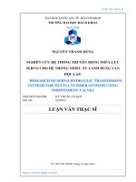 Nghiên cứu hệ thống truyền động thủy lực servo cho hệ thống nhiều xy lanh dùng van độc lập  