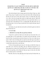 ẢNH HƯỞNG CỦA QUÁ TRÌNH DÂN CHỦ HÓA ĐẾN SỰ BIẾN ĐỔI QUYỀN LỰC CHÍNH TRỊ LIÊN HỆ VẤN ĐỀ NÀY VỚI THỰC THI QUYỀN LỰC CHÍNH TRỊ Ở VIỆT NAM