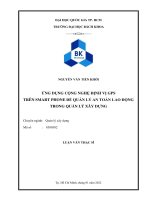 Luận văn thạc sĩ ngành quản lý xây dựng 