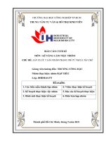 BÁO CÁO CUỐI KÌ MÔN : KĨ NĂNG LÀM VIỆC NHÓM  CHỦ ĐỀ: SẢN XUẤT 5 SẢN PHẨM TRANG TRÍ TỪ NHỰA TÁI CHẾ