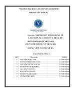 Môn học NHỮNG QUY ĐỊNH CHUNG về LUẬT dân sự, tài s n và TH a k ả ừ ế BUỔ ậ i THẢO LU n THỨ NAM (QUY ĐỊNH CHUNG về THỪA kế) 