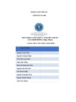 BÀI THẢO LUẬN THỨ 3 vấn đề CHUNG của hợp ĐỒNG (tiếp theo) 