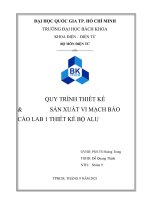 QUY TRÌNH THIẾT kế  sản XUẤT VI MẠCH báo cáo LAB 1 THIẾT kế bộ ALU 