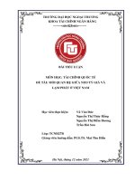 BÀI TIỂU LUẬN MÔN HỌC TÀI CHÍNH QUỐC TẾ ĐỀ TÀI MỐI QUAN HỆ GIỮA NEO TỶ GIÁ VÀ LẠM PHÁT Ở VIỆT NAM