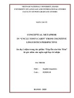 Ẩn dụ ý niệm trong tác phẩm “Túp lều của bác Tôm” từ góc nhìn của ngôn ngữ học tri nhận