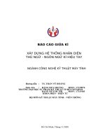 Báo cáo: Xây dựng hệ thống nhận diện thủ ngữ ngôn ngữ kí hiệu tay