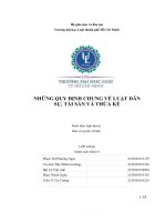 NHỮNG QUY ĐỊNH CHUNG về LUẬT dân sự, tài sản và THỪA kế buổi thảo luận thứ tư bảo vệ quyền sở hữu 