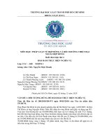 MÔN học PHÁP LUẬT về hợp ĐỒNG và bồi THƯỜNG THIỆT hại NGOÀI hợp ĐỒNG buổi thảo luận thứ 4 bảo đảm THỰC HIỆN NGHĨA vụ 