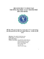 Đề tài mối quan hệ dân tộc và tôn giáo ở VN và ảnh hưởng của mối quan hệ này đến sự ổn định chính trị   xã hội của đất nước 