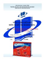 ĐỀ tài xây DỰNG CHIẾN lược MARKETING ORIO RED VELVET 