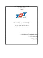 BÁO cáo THỰC tập DOANH NGHIỆP 2 NGÀNH QUẢN TRỊ KHÁCH sạn trung tâm white palace hoàng văn thụ 