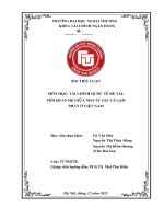 TIỂU LUẬN môn học tài CHÍNH QUỐC tế đề tài mối QUAN hệ GIỮA NEO tỷ GIÁ và lạm PHÁT ở VIỆT NAM 