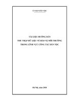 TÀI LIỆU HƯỚNG DẪN  THU THẬP DỮ LIỆU VỀ BẢO VỆ MÔI TRƯỜNG  TRONG LĨNH VỰC CÔNG TÁC DÂN TỘC