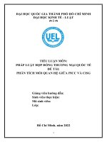 Phân tích mối quan hệ giữa PICC và CISG trong pháp luật thương mại quốc tế