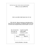 Phân tích nội dung quy luật thống nhất và đấu tranh của các mặt đối lập và vận dụng quy luật đó vào trong nền kinh tế thị trường định hướng xã hội chủ nghĩa ở Việt Nam