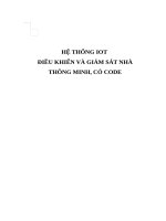 HỆ THỐNG IOT điều KHIỂN NHÀ THÔNG MINH, có CODE 