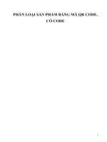 PHÂN LOẠI sản PHẨM BẰNG mã QR CODE, 