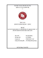 Sản xuất hàng hóa và ảnh hưởng của dịch covid – 19 tới nền kinh tế hàng hóa việt nam 