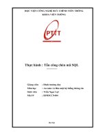 Thực hành  tấn công chèn mã SQL 