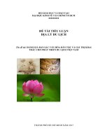 Tieu luan   dia ly du lich   ban sac van hoa dan toc VN