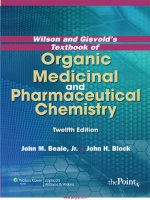 Wilson and gisvolds textbook of organic medicinal and pharmaceutical chemistry, twelfth edition 