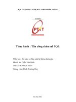 Thực hành Tấn công chèn mã SQL