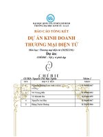 BÁO cáo TỔNG kết dự án KINH DOANH THƯƠNG mại điện tử dự án CHÉRIE   nội y vì phái đẹp 