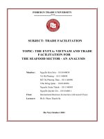 TOPIC THE EVFTA VIETNAM AND TRADE FACILITATION FOR THE SEAFOOD SECTOR   AN ANALYSIS 