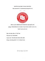 TIỂU LUẬN CHÍNH SÁCH THƯƠNG mại QUỐC tế đề tài TÌNH HÌNH XUẤT KHẨU mặt HÀNG THỦY sản của VIỆT NAM SANG EU 