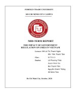 MID TERM REPORT THE IMPACT OF GOVERNMENT REGULATION ON SMES IN VIETNAM 