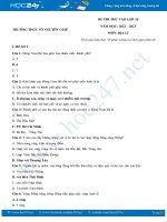 Bộ 3 đề thi thử vào lớp 10 THPT chuyên môn Địa Lí năm 2022-2023 - Trường THCS Võ Nguyên Giáp