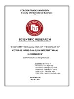 ECONOMETRICS ANALYSIS OF THE IMPACT OF COVID 19 (SARS cov 2) ON INTERNATIONAL e COMMERCE 