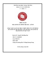 TIỂU LUẬN môn KINH tế CHÍNH TRỊ mác   LÊNIN đề tài QUY LUẬT GIÁ TRỊ và BIỂU HIỆN của nó TRONG nền KINH tế THỊ TRƯỜNG  LIÊN hệ đến nền KINH tế THỊ TRƯỜNG ở VIỆT NAM 