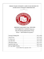 MIDTERM ASSIGNMENT topic THE PEPSI NGÕ MARKETING CAMPAIGN 