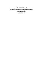 Organic selenium and tellurium compounds volume 1 