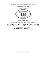 xây dựng tài liệu mã hàng công nghệ sản xuất 2