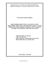 SKKN Một số biện pháp nâng cao chất lượng phát triển ngôn ngữ cho trẻ mẫu giáo 5 - 6 tuổi thông qua...