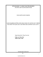 Kinh nghiệm hướng dẫn học sinh xây dựng quy trình giải một số dạng bài tập hình học không gian lớp 1...