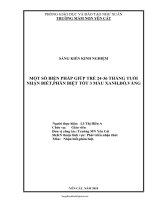 SKKN Một số biện pháp giúp trẻ 24 - 36 tháng tuổi nhận biết tốt 3 màu xanh, đỏ, vành