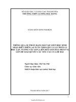 SKKN Thông qua sự phân dạng bài tập giúp học sinh nhận biết phép lai tuân theo quy luật phân li độc...