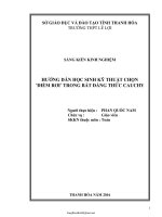 SKKN Hướng dẫn học sinh kỹ thuật chọn “điểm rơi” trong bất đẳng thức cauchy
