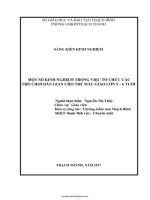 SKKN Một số kinh nghiệm trong việc tổ chức các trò chơi dân gian cho trẻ mẫu giáo lớn 5 – 6 tuổi