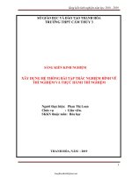 SKKN Xây dựng hệ thống bài tập trắc nghiệm hình vẽ thí nghiệm và thực hành thí nghiệm