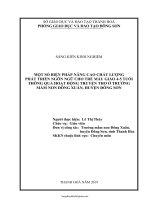SKKN Một số biện pháp nâng cao chất lượng phát triển ngôn ngữ cho trẻ 4 - 5 tuổi thông qua hoạt động...