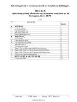 SKKN Định hướng giải một số bài toán cực trị hình học trong hình toạ độ không gian