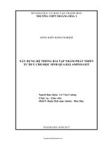SKKN Xây dựng hệ thống bài tập nhằm phát triển tư duy cho học sinh qua bài aminoaxit