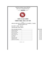 TIỂU LUẬN môn TRIẾT học mác lê NIN đề tài mối QUAN hệ GIỮA cái CHUNG và cái RIÊNG , ý NGHĨA PHƯƠNG PHÁP LUẬN 