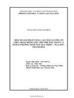 SKKN Một số giải pháp nâng cao chất lượng tổ chức hoạt động góc cho trẻ mẫu giáo 5 - 6 tuổi ở trường...