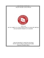TIỂU LUẬN đề tài NGHIÊN cứu về mức độ hài LÒNG của SINH VIÊN TRÊN địa bàn hà nội đối với DỊCH vụ của BAEMIN 